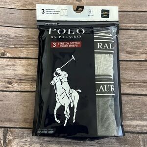 3 Pack Polo Ralph Lauren Boys Classic Cotton Boxer Briefs XS 4-5 S 6-8 M 10-12